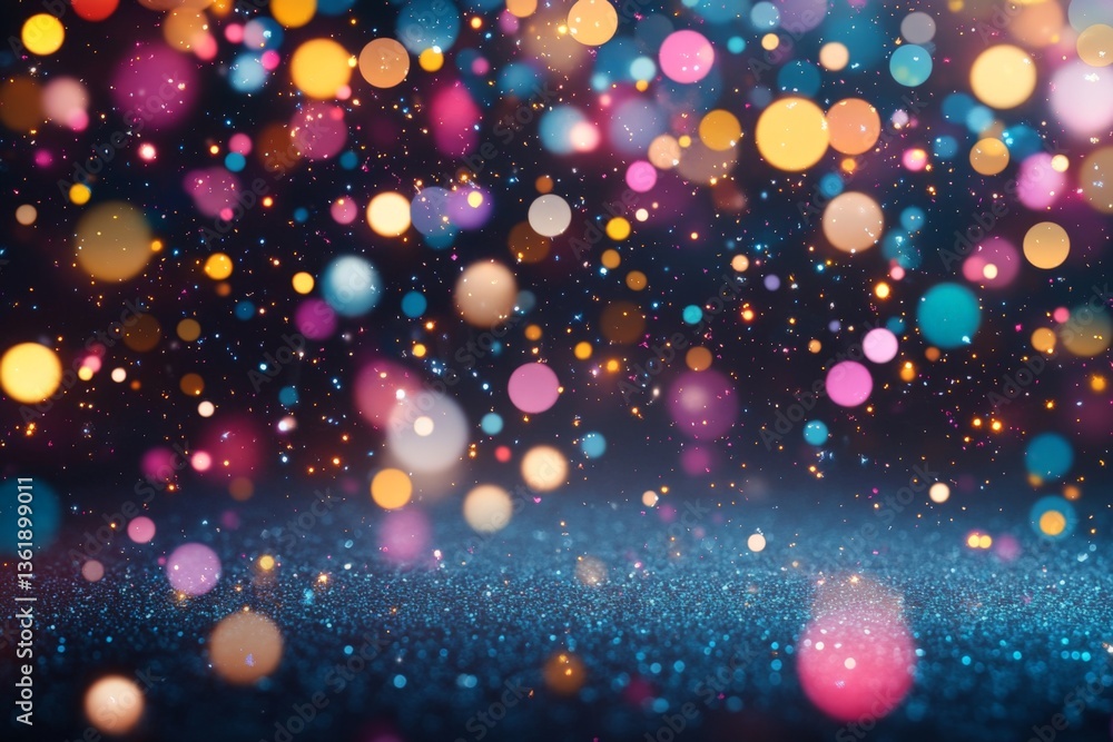 Aufkleber festive and colorful bokeh background creates a magical atmosphere for celebrations and events