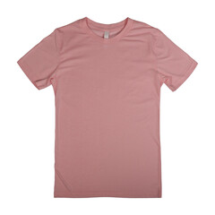 Pink color Plain T-Shirt for design mockup, isolated png background.