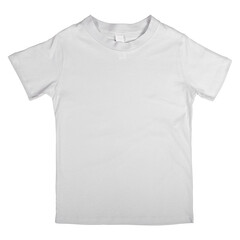 White color Plain T-Shirt for design mockup, isolated png background.