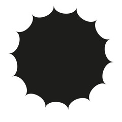 Star round sticker, tag black badge, label, promo form, badge stickers. Star round sticker shape, vector icon. Vector illustration (6)