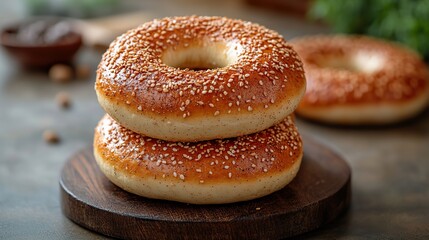 bagels with sesame seeds