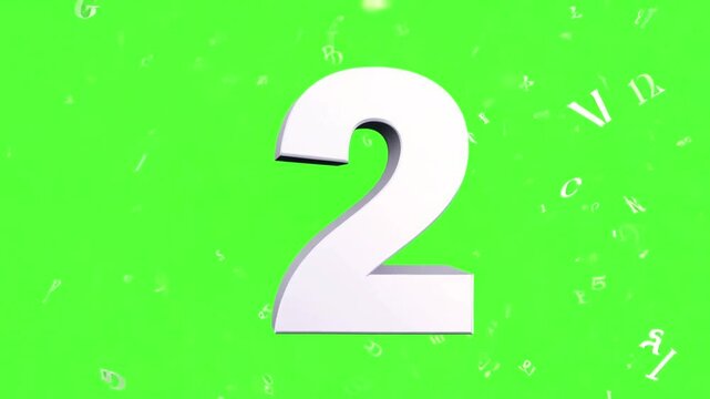 On a solid green screen background, a countdown from 3 to 1 happens, followed by a quick explosion effect that reveals a bold red "FLASH DEAL!" in large 3D letters. Small price tags float in the backg
