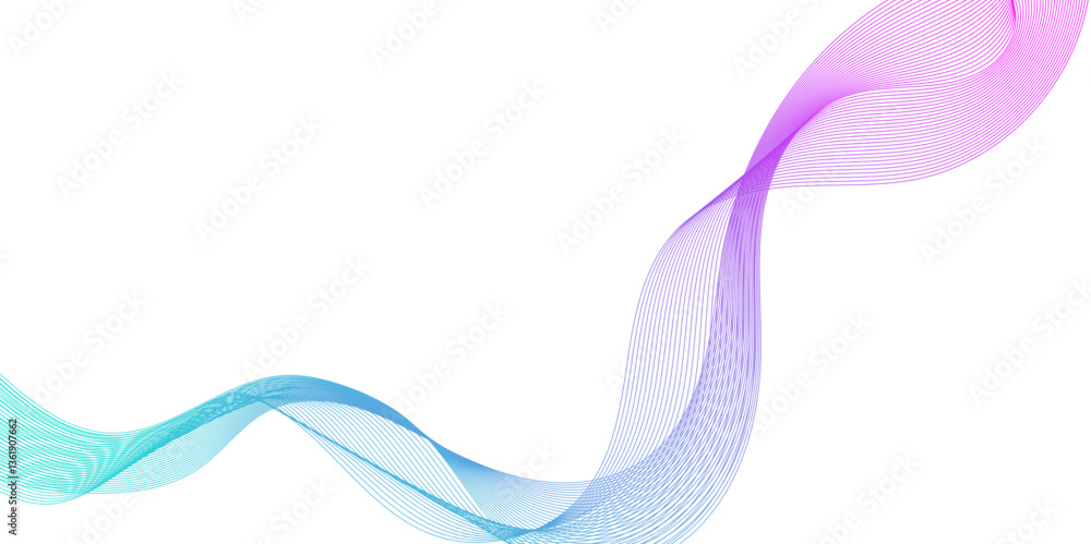 Poster modern and seamless minimalistic abstract geometric wave lines, illustration of overlapping curved g