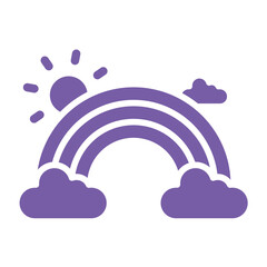 Rainbow Vector Icon Design Illustration