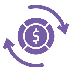Money flow Vector Icon Design Illustration
