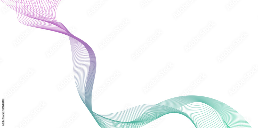Poster modern and seamless minimalistic abstract geometric wave lines, illustration of overlapping curved g