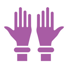 Obraz premium Plastic gloves Vector Icon Design Illustration