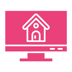 Online house Vector Icon Design Illustration