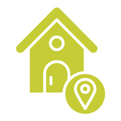 House Location Vector Icon Design Illustration