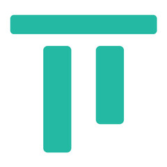 Top alignment Vector Icon Design Illustration