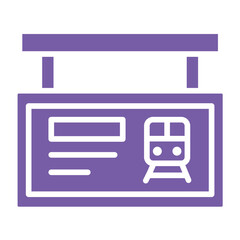 Train schedule Vector Icon Design Illustration