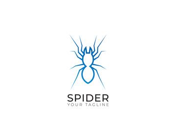 abstract spider logo silhouette design, simple spider logo