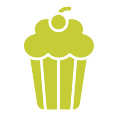 Cup cake Vector Icon Design Illustration