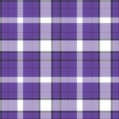 Iridescent Bluey Purple and Neon Dark Grey Seamless Tartan Textile Design