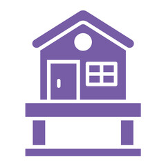Cottage Vector Icon Design Illustration