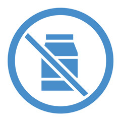 No Milk Vector Icon Design Illustration