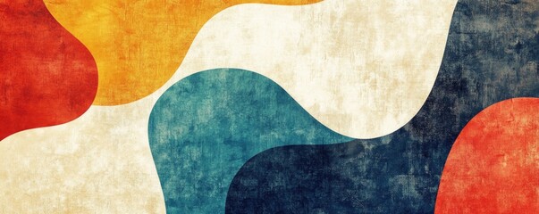 A dynamic and artistic background blending soft textures with vibrant retro elements.