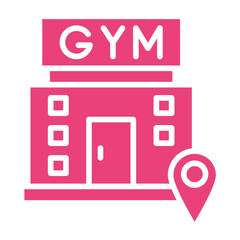 Gym Location Vector Icon Design Illustration