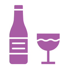 Wine Bottle Vector Icon Design Illustration