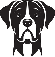 dog head silhouette vector