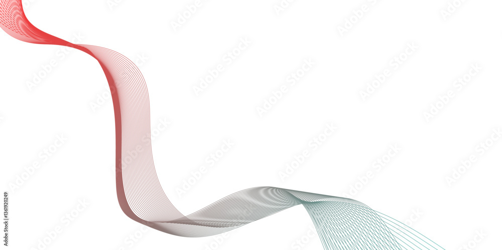 Poster abstract multicolor gradient wave lines vector, illustration of abstract red gradient white backgrou