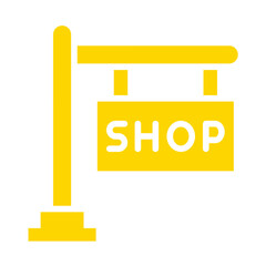 Shop Sign Vector Icon Design Illustration