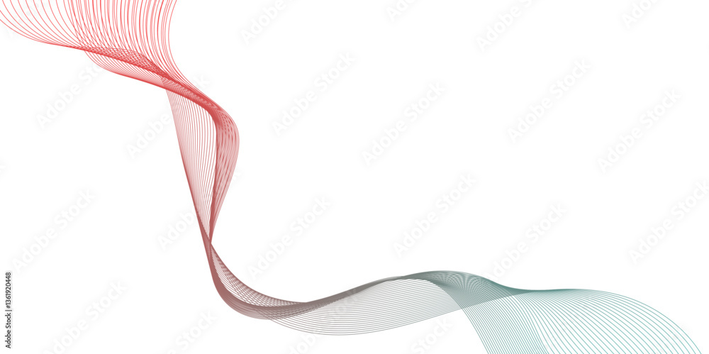 Poster abstract multicolor gradient wave lines vector, illustration of abstract red gradient white backgrou