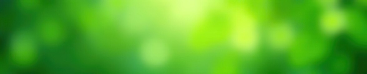 Green blurred bokeh lights creating a dreamy and ethereal background for spring-themed designs,  dreamy,  banner