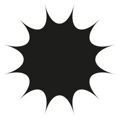 Star round sticker, tag black badge, label, promo form, badge stickers. Star round sticker shape, vector icon. Vector illustration (8)