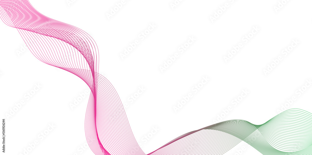 Canvas Prints abstract rainbow waves on soft pastel background, technology concept abstract coloreful wave line, m