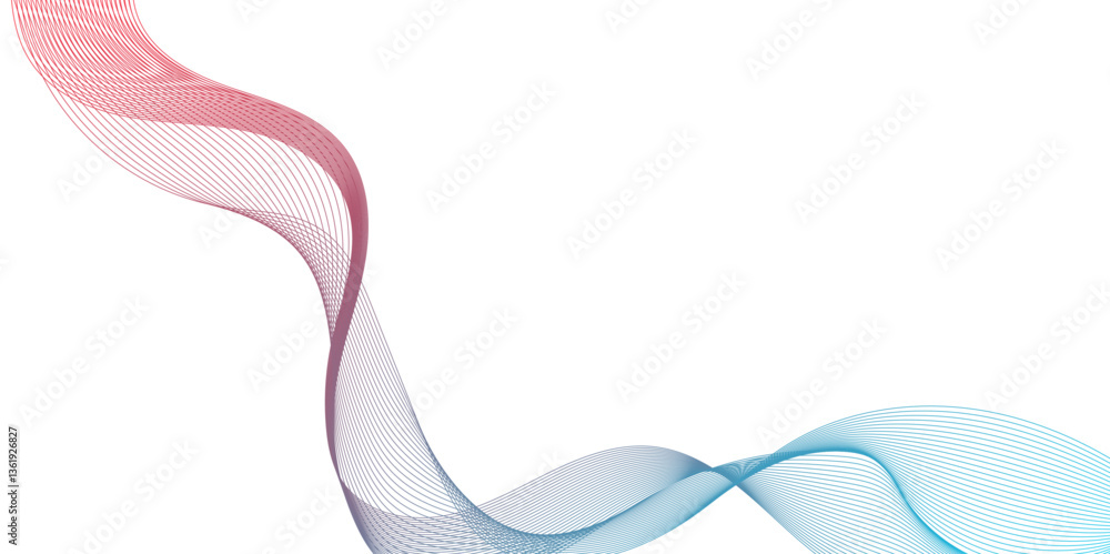 Aufkleber abstract rainbow waves on soft pastel background, technology concept abstract coloreful wave line, m