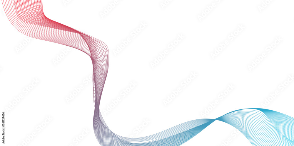 Poster abstract rainbow waves on soft pastel background, technology concept abstract coloreful wave line, m