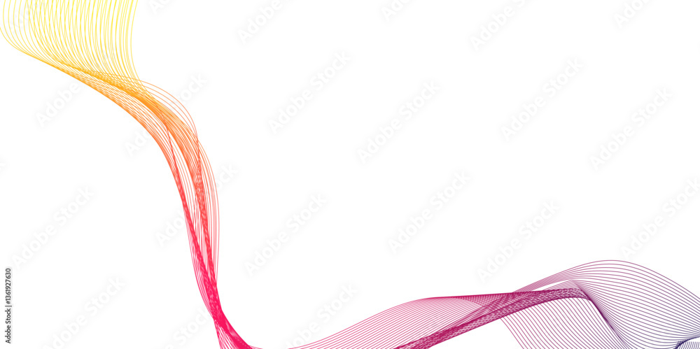 Aufkleber beautiful pink wave line fabric with a motion blur effect and a dynamic atmosphere, flowing red ribb