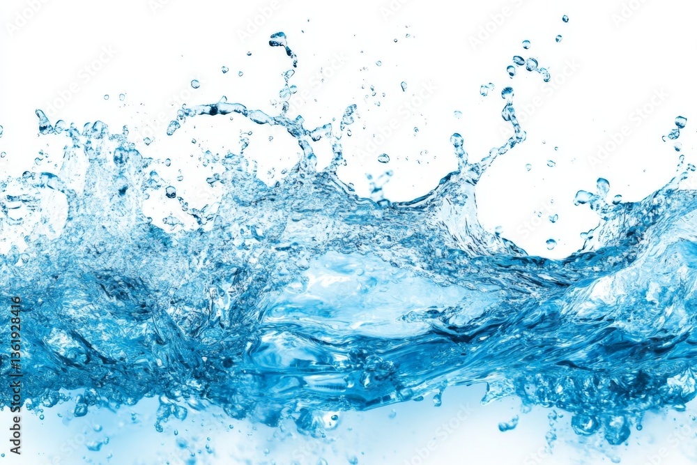 Leinwandbilder splashes of clear water create dynamic patterns in a vibrant and refreshing display of nature's beau