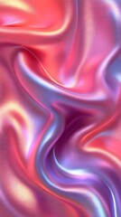 Fototapeta premium Soft and flowing iridescent fabric displaying shades of red and purple hues