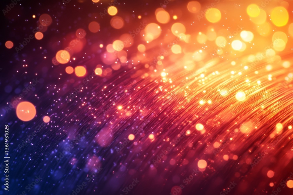 Poster colorful abstract background with glowing lights and dynamic waves in vibrant tones at night