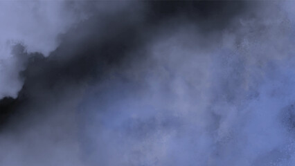 Abstract Blue and Black Smoke Background with Misty Texture