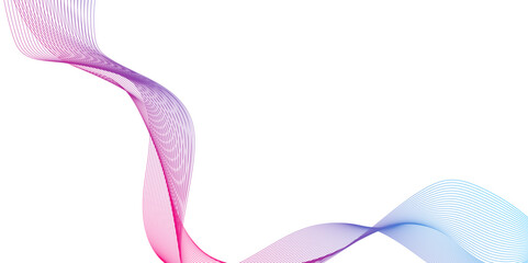 abstract pink purple wave line stripes on a white background, flowing particles wave pattern colorful gradient blue purple pink isolated on white background, pink purple waves isolated.
