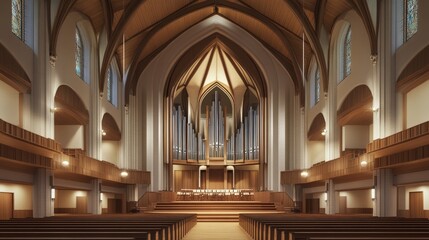Obraz premium cathedral, with its high vaulted ceilings and expansive halls, amplify the sound of choirs and organ music, creating a transcendent auditory experience.