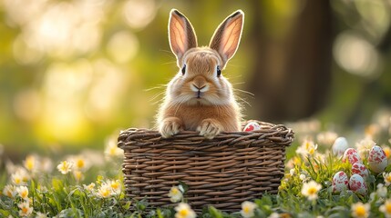 easter bunny with basket