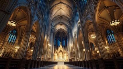 Fototapeta premium The architectural style of cathedrals varies from Gothic to Romanesque, each design reflecting the eras values, beliefs, and technological innovations in construction.