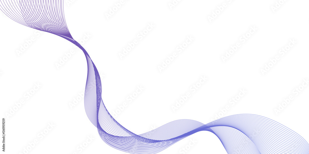 Poster dynamic flowing wave lines design element, abstract blue wave line background, modern abstract glowi
