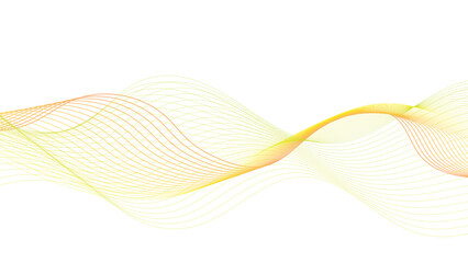 Dynamic Abstract Line Art in Vibrant Yellow and Orange