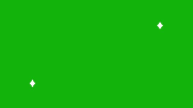 Vector Twinkling Star Motion Graphics with Green Screen Effect