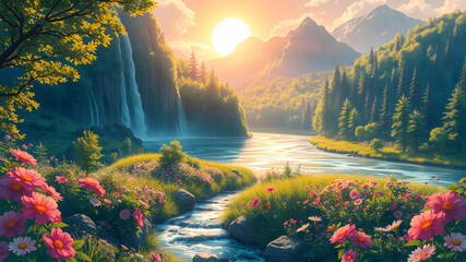 panorama of the mountains