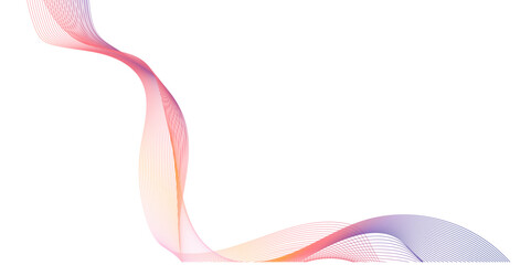 Abstract on isolated background with copy space, design element business presentation layout, abstract waves line smooth curves orange and yellow gradient, pink background.