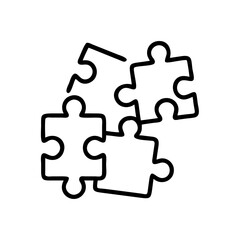 Fototapeta premium Puzzle pieces illustration on a plain background 