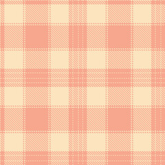 Bright Light Peach Seamless Tartan with Metallic Light Salmon accents Textile Design