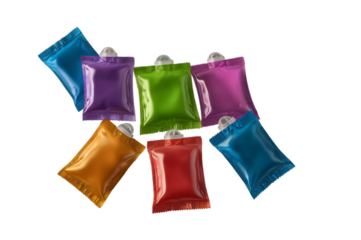 Condoms isolated on transparent background
