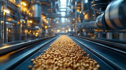 Futuristic Biomass Energy Production Facility with Advanced Technology